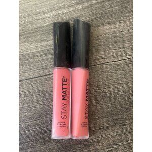 Rimmel Stay Matte Liquid Lip Colour #100 Pink Bliss Lot Of 2 NEW